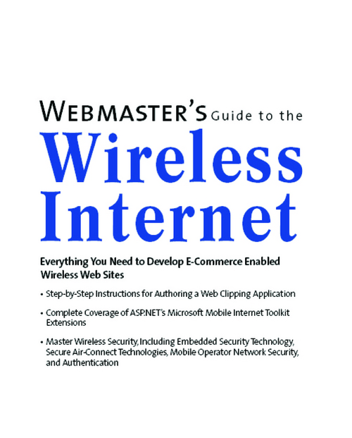 Product picture Webmasters Guide to the Wireless Internet